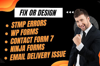 fix wordpress error contact form 7 wpforms gravity forms ninja smtp error