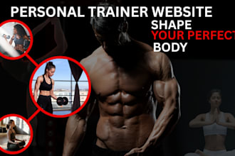 design personal trainer fitness trainer website gym yoga website sports website