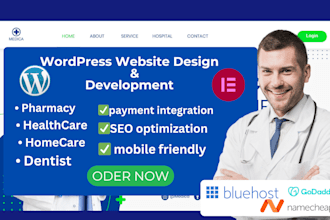 create  healthcare homecare elderly care pharmacy medical website