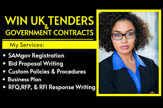craft bid proposal to win UK tender and government contract, quote rfq, rfp, rfi