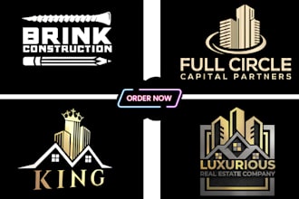 do property, mortgage, home, building, construction, real estate logo design