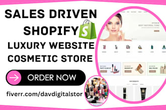 build luxury website cosmetic package cosmetic label perfume dropshipping store