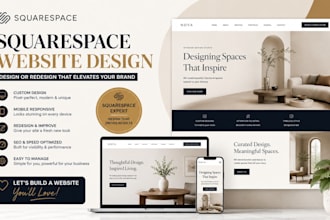 build squarespace website design or redesign website squarespace landing page