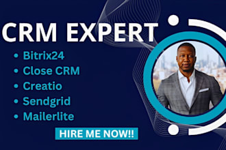 create expert CRM setup integration and automation for bitrix24 sendgrid