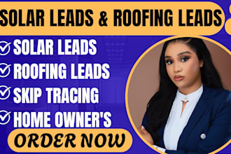 generate quality solar, roofing, homeowner leads  skip tracing