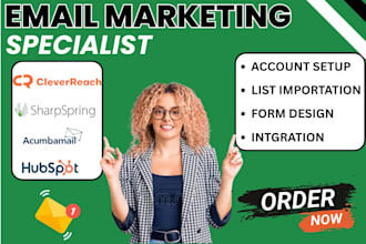 setup acumbamail campaign customer io sharpspring hubspot automation cleverreach