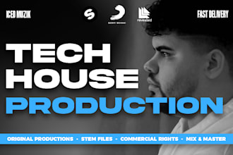 make tech house song and remix a house music track