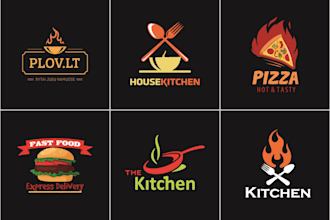 do restaurant food bakery cafe fruit drinks juice bar and food truck logo design