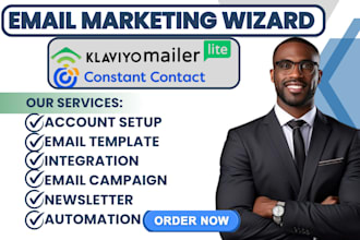 design klaviyo constant contact mailerlite email template newsletter automation