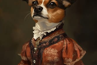 make vector illustration dog cat animal pet cartoon portrait