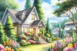 draw custom sketch or illustration with watercolor