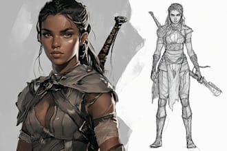 do make a dnd art and d and d character for you