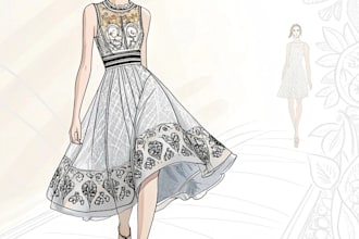 draw fashion illustration, design collections