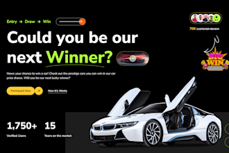 create raffle website, competition website, giveway website, raffle business