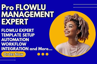 flowlu expert setup, template, automation, workflow, product upload, integration