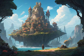 do a beautiful concept art or illustration for you