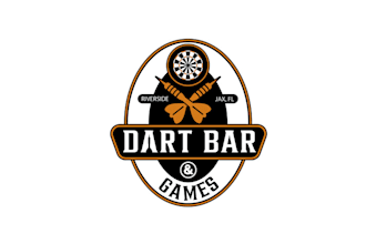 design amazing new bar dart games logo