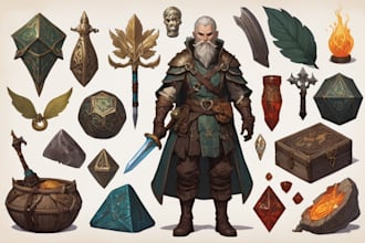 draw your dnd character and items