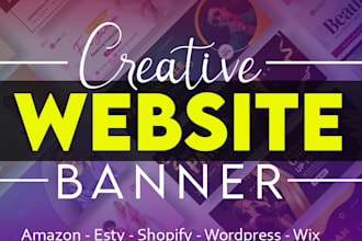 design awesome web header, shopify banner, hero image, and landing page