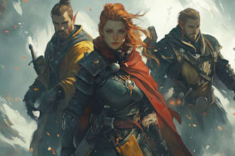 do a fantasy character dnd art and d and d character