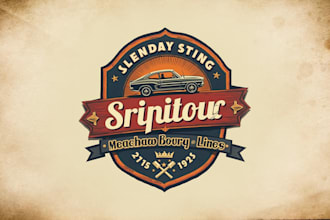 design 2 unique retro vintage logo for your business