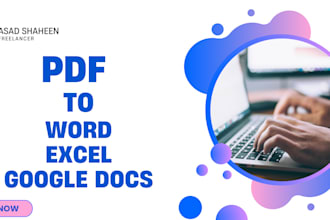 convert pdf, scanned image to word, excel or google docs