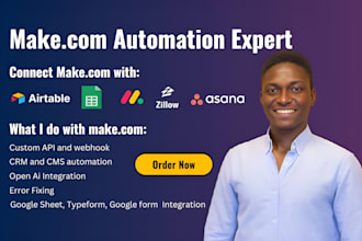 set up made com automation fix made com automation make scenerio make expert