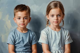 paint digital oil painting portraits