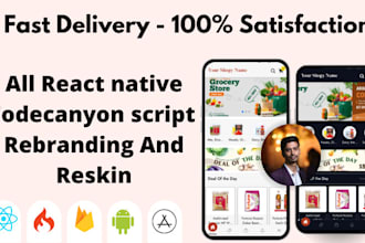 reskin and rebrand your codecanyon react native app