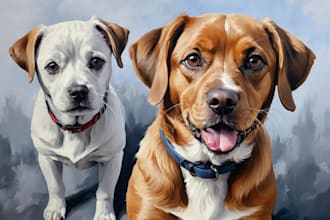 paint your pet with an oil painting in my style