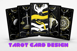 do unique tarot card design oracle card design fantasy tcg ccg cards