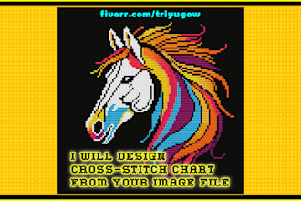design cross stitch chart from your image file