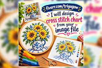 design cross stitch chart from your image file