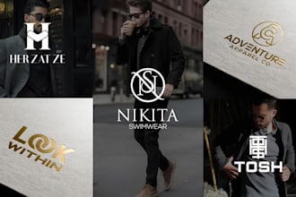 design unique modern beauty luxury fashion logo with copyright