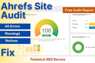 fix ahrefs,moz errors,semrush or any site seo audit errors to rank high quickly