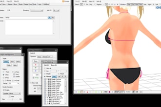 create, fix, edit or rigging any 3d model, including koikatsu model for mmd