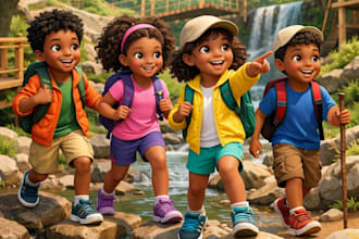 draw african american children book illustration