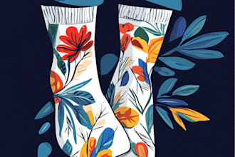 create design modern and unique custom socks