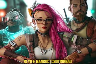 make a d and d character art illustration for you