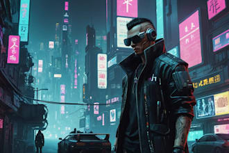 make cyberpunk character art