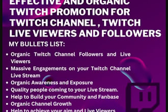 organic twitch promotions twitch live viewers twitch gaming traffic
