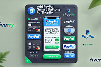 add paypal smart buttons and debit card payments on shopify