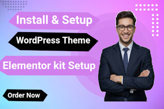 wordpress theme or elementor kit setup and customization