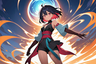 draw stunning anime art and manga panel with your idea