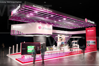 booth stage exhibition design 15 years of experience