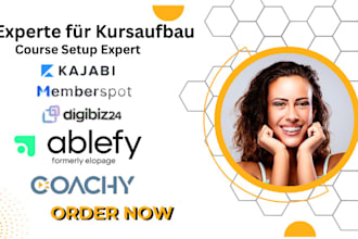 setup kajabi, kartra,elopage ablefy memberspot, digibiz24, spreadmind, tekmatix