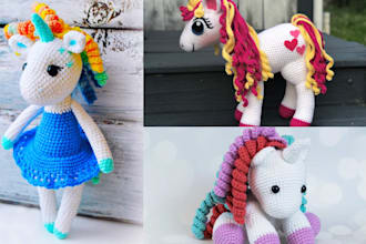 do detailed crochet pattern PDF picture video for amigurumi
