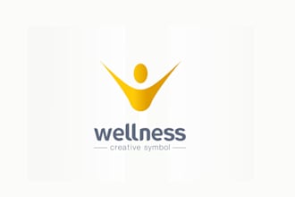 design modern fitness, gym, yoga, health, wellness logo
