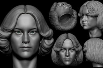 sculpt realistic 3d face, 3d head, 3d bust, 3d full body model, 3d printing