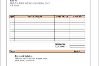 custom invoice design and creation for small businesses and freelancers